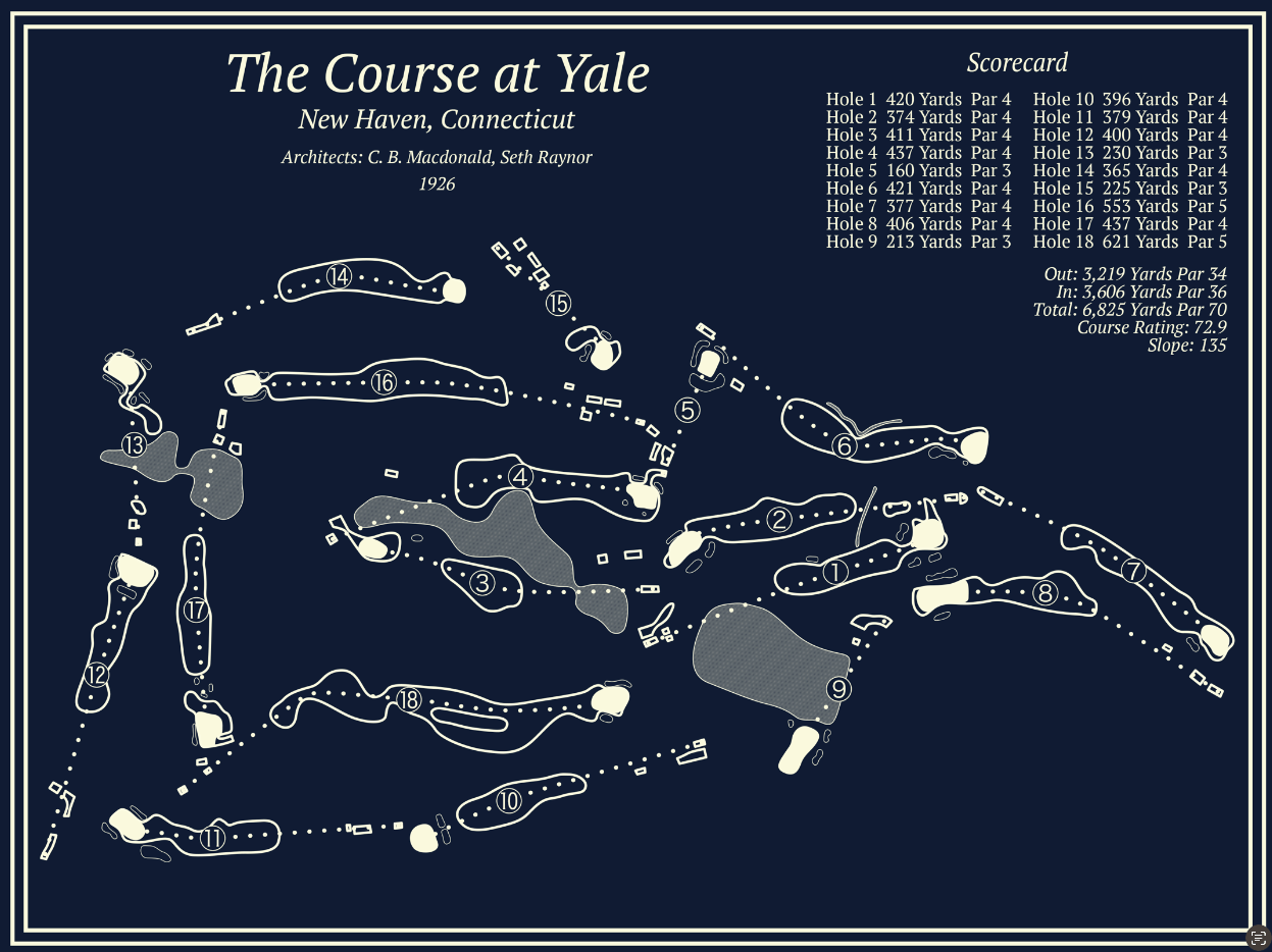 Yale Golf Course – Course Maps